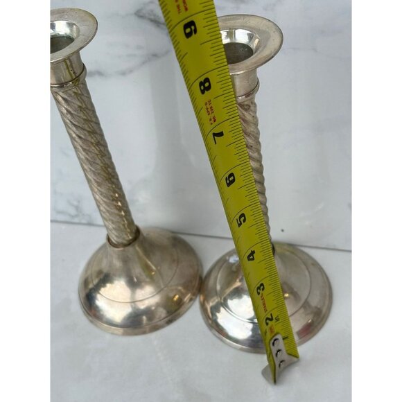 International Handmade Silverplated India Set of Candle Stick Holders Home Decor - Picture 4 of 9